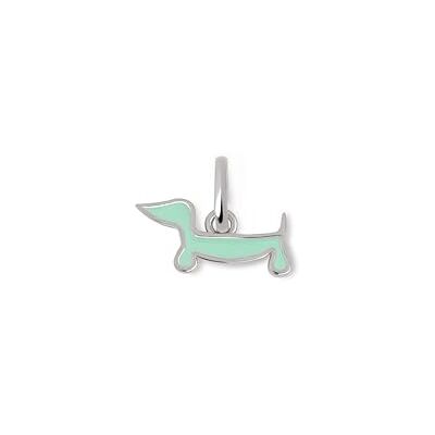 SINGULARU Berlocker i emalj med minihund i mässing eller mässing med 18K guldpläterad finish, motiv och hängen med gul eller blå emalj, smycken för kvinnor, Medium, Sterlingsilver SINGULARU Berlocker i emalj med minihund i mässing eller mässing med 18K guldpläterad finish, motiv och hängen med gul eller blå emalj, smycken för kvinnor, Medium, Sterlingsilver
