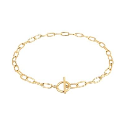 Elli Halsband damer länkar basic T-lås guldfärger, 45, Mässing, Ingen ädelsten Elli Halsband damer länkar basic T-lås guldfärger, 45, Mässing, Ingen ädelsten