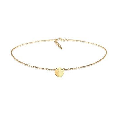 Elli kvinnors 925 sterlingsilver äkta smycken halsband hänge halsband grundläggande cirkel geo-platta matt kraghalsband, 36, Sterlingsilver Elli kvinnors 925 sterlingsilver äkta smycken halsband hänge halsband grundläggande cirkel geo-platta matt kraghalsband, 36, Sterlingsilver