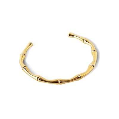 SINGULARU Sockerrörsarmband stålarmband eller 18K guldpläterad stålfinish styvt armband 3 cm öppningsarmband damsmycken, One Size, Rostfritt stål, Ingen ädelsten SINGULARU Sockerrörsarmband stålarmband eller 18K guldpläterad stålfinish styvt armband 3 cm öppningsarmband damsmycken, One Size, Rostfritt stål, Ingen ädelsten