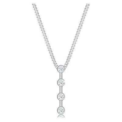 Elli Diamore diamanter halsband kvinnor grundläggande stav geo cirkel med diamant (0,06 ct.) i 925 sterlingsilver, 45cm, Sterlingsilver, Diamant Elli Diamore diamanter halsband kvinnor grundläggande stav geo cirkel med diamant (0,06 ct.) i 925 sterlingsilver, 45cm, Sterlingsilver, Diamant
