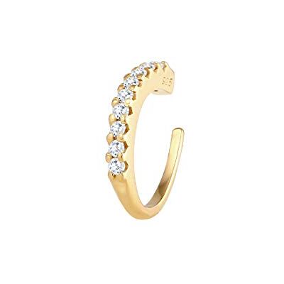 Elli Örhängen enkel öronmuff zirkoner kristaller trend 925 silver, En Storlek, Crystal, Zirkonia, Elli Örhängen enkel öronmuff zirkoner kristaller trend 925 silver, En Storlek, Crystal, Zirkonia,