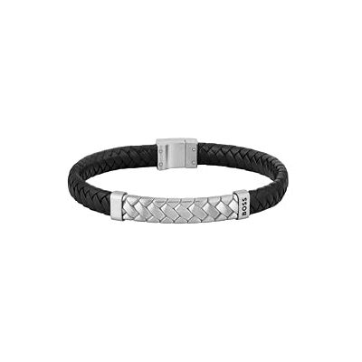 Boss smycken mäns TAILORED kollektion armband med svart läder och rostfritt stål stängning 1580674M Boss smycken mäns TAILORED kollektion armband med svart läder och rostfritt stål stängning 1580674M