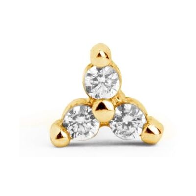 SINGULARU Trebol löst örhänge 925 sterling silver örhänge med 18 karat guldpläterad finish. eller rodium tryckmutterlås löst örhänge damsmycken, Eén maat, Guld, Ingen ädelsten SINGULARU Trebol löst örhänge 925 sterling silver örhänge med 18 karat guldpläterad finish. eller rodium tryckmutterlås löst örhänge damsmycken, Eén maat, Guld, Ingen ädelsten