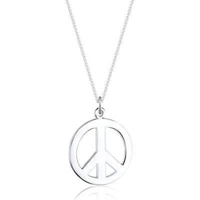 Elli Halskette Damen Peace Zeichen Boho i 925 sterlingsilver, Bali Elli Halskette Damen Peace Zeichen Boho i 925 sterlingsilver, Bali