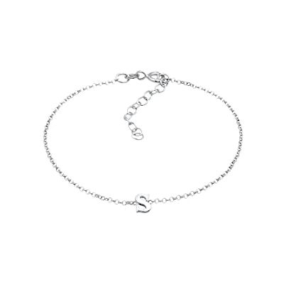 Elli armband dam hänge bokstav S Basic i 925 sterlingsilver, 160, Sterlingsilver Silver Metall, Utan Elli armband dam hänge bokstav S Basic i 925 sterlingsilver, 160, Sterlingsilver Silver Metall, Utan