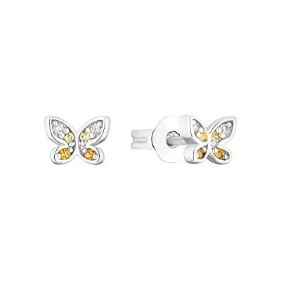 Prinzessin Lillifee Ohrstecker 925 Sterling Silber Mädchen Kinder Ohrschmuck, mit Zirkonia synth., 0,4 cm, Silber, Schmetterling, Kommt in Schmuck Geschenk Box, 2035992 Prinzessin Lillifee Ohrstecker 925 Sterling Silber Mädchen Kinder Ohrschmuck, mit Zirkonia synth., 0,4 cm, Silber, Schmetterling, Kommt in Schmuck Geschenk Box, 2035992