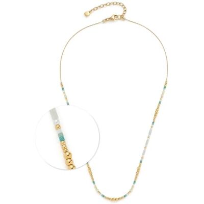 JEWELS BY LEONARDO halsband Ciao Lilly • kort venetiansk kedja av guldfärgat rostfritt stål • pärlor i vita och turkosttoner • 42–47 cm längd • Smyckespresent för kvinnor • 024983, 42 cm, Rostfritt JEWELS BY LEONARDO halsband Ciao Lilly • kort venetiansk kedja av guldfärgat rostfritt stål • pärlor i vita och turkosttoner • 42–47 cm längd • Smyckespresent för kvinnor • 024983, 42 cm, Rostfritt