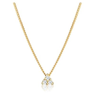 DIAMORE Elli DIAMONDS Halsband damer pansarkedja triangel med diamant (0,045 ct) i 585 gult guld, Gult guld, Diamant DIAMORE Elli DIAMONDS Halsband damer pansarkedja triangel med diamant (0,045 ct) i 585 gult guld, Gult guld, Diamant