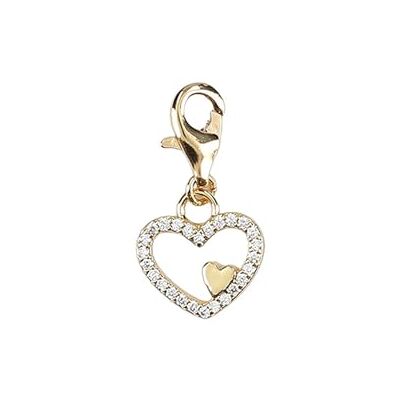 Depesche 11785-099 Charms Express yourself – hänge för halsband och armband, hjärta guldpläterat som en liten gåva Depesche 11785-099 Charms Express yourself – hänge för halsband och armband, hjärta guldpläterat som en liten gåva
