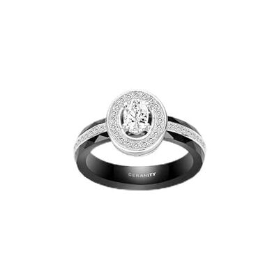 CERANITY -ring-svart keramik-sterling silver 925/000-diamant, Keramik, Zirkoniumoxid CERANITY -ring-svart keramik-sterling silver 925/000-diamant, Keramik, Zirkoniumoxid