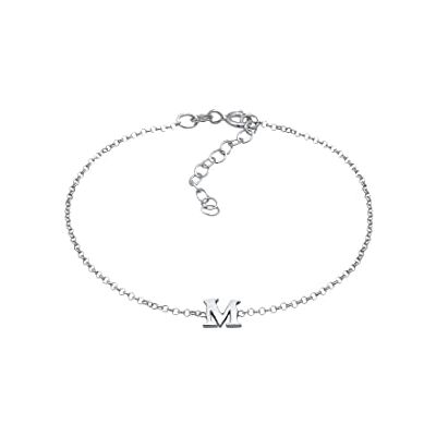 Elli armband dam hänge bokstav M basic i 925 sterlingsilver, 160, Sterlingsilver Silver Metall, Utan Elli armband dam hänge bokstav M basic i 925 sterlingsilver, 160, Sterlingsilver Silver Metall, Utan