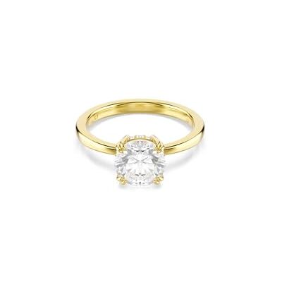 Swarovski Stilla cocktail ring runda snitt, vit, guldfärgad pläterad Swarovski Stilla cocktail ring runda snitt, vit, guldfärgad pläterad