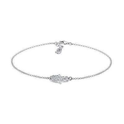 Elli Fotsmycke dam Hamsa med kristaller i 925 sterlingsilver, 220, fasettslipning, kristall Elli Fotsmycke dam Hamsa med kristaller i 925 sterlingsilver, 220, fasettslipning, kristall