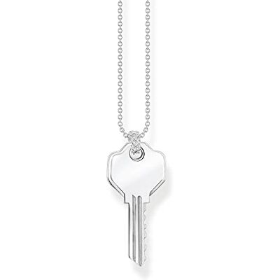 THOMAS SABO Sabo Halskette mit Anhänger in Form eines Schlüssels in Sterling Silber, KE2129-001-21-L45V THOMAS SABO Sabo Halskette mit Anhänger in Form eines Schlüssels in Sterling Silber, KE2129-001-21-L45V