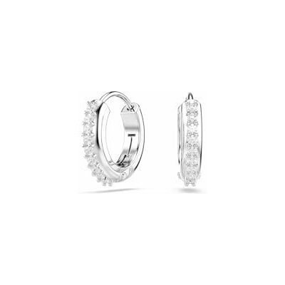 Swarovski Matrix bågeörhängen, Rundskuren, Vit, Rhodiumpläterad Swarovski Matrix bågeörhängen, Rundskuren, Vit, Rhodiumpläterad