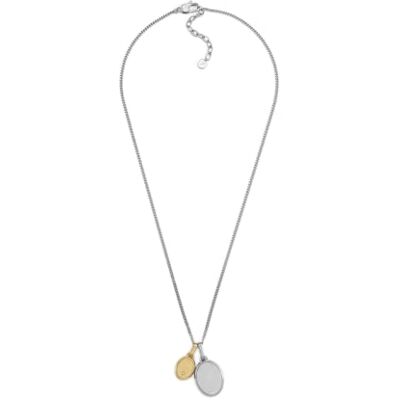 Fossil Drew Herrhalsband i rostfritt stål med hummerlås, Guld- och silverton Fossil Drew Herrhalsband i rostfritt stål med hummerlås, Guld- och silverton