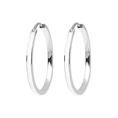 Elli Örhängen kreoler klassisk emalj 925 silver, Emalj, Utan Elli Örhängen kreoler klassisk emalj 925 silver, Emalj, Utan