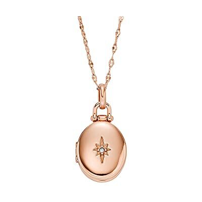 Fossil Locket Collection Halsband Roséguldton rostfritt stål kedja halsband, längd: 450 mm 50 mm, JF04429791, Única, Metall, Ingen ädelsten Fossil Locket Collection Halsband Roséguldton rostfritt stål kedja halsband, längd: 450 mm 50 mm, JF04429791, Única, Metall, Ingen ädelsten