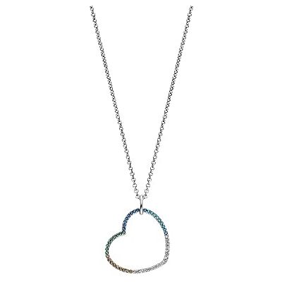 Engelsrufer Halskette mit Herz-Anhänger aus Sterlingsilber und Zirkonia in Cool Multicolor, Länge: 42cm +4cm +4cm, ERN-HEARTCOOL-ZIM Engelsrufer Halskette mit Herz-Anhänger aus Sterlingsilber und Zirkonia in Cool Multicolor, Länge: 42cm +4cm +4cm, ERN-HEARTCOOL-ZIM