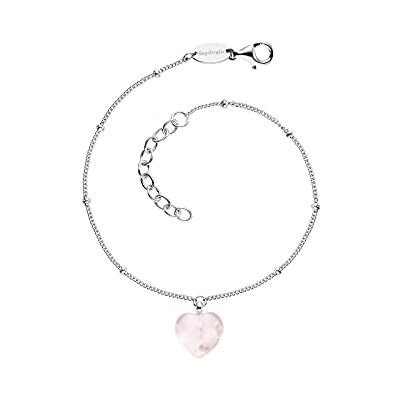Engelsrufer Angelsrufer damarmband med hjärthänge i sterlingsilver och rosenkvarts i färgen silver-rosé, längd: 17 + 3 cm, ERB-HEART-RQ, 20cm, Silver, Rosenkvarts Engelsrufer Angelsrufer damarmband med hjärthänge i sterlingsilver och rosenkvarts i färgen silver-rosé, längd: 17 + 3 cm, ERB-HEART-RQ, 20cm, Silver, Rosenkvarts
