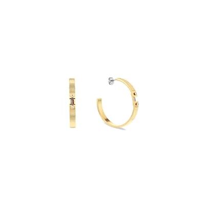 Tommy Hilfiger smycken Kvinnors Hoop Örhängen i rostfritt stål med gult guld jonplätering utsmyckad med kristaller 2781050 Tommy Hilfiger smycken Kvinnors Hoop Örhängen i rostfritt stål med gult guld jonplätering utsmyckad med kristaller 2781050