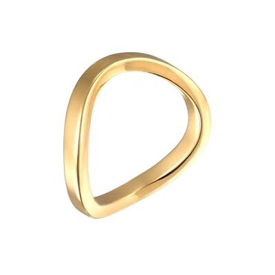 Elli Ring dam stapel basic våg filigran guldfärger, Mässing, Ingen ädelsten Elli Ring dam stapel basic våg filigran guldfärger, Mässing, Ingen ädelsten