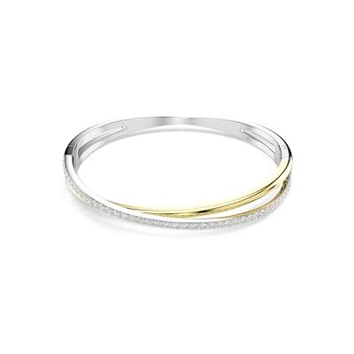 Swarovski Hyperbola armring, rund skuren, vit, blandad metallfinish Swarovski Hyperbola armring, rund skuren, vit, blandad metallfinish
