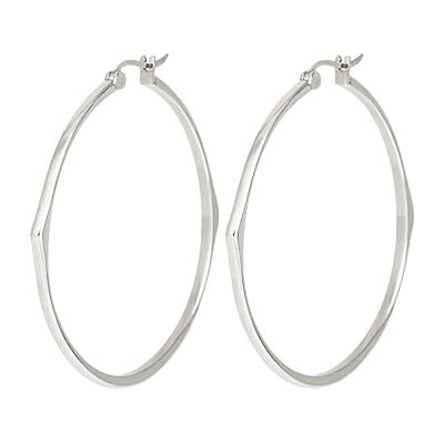 Breil NEW TETRA Damen Ohrringe 5,2cm aus Stahl in der Farbe Silber, Französischer Verschluss, TJ3200 Breil NEW TETRA Damen Ohrringe 5,2cm aus Stahl in der Farbe Silber, Französischer Verschluss, TJ3200