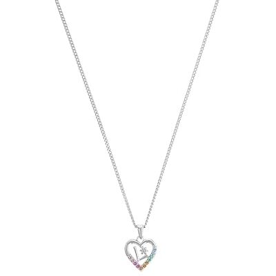 Prinzessin Lillifee Halsband med hänge 925 sterlingsilver barnhalsband för flickor, med zirconia synth., 35 + 3 cm, flerfärgad, L, kommer i smyckespresentask, 2027885 Prinzessin Lillifee Halsband med hänge 925 sterlingsilver barnhalsband för flickor, med zirconia synth., 35 + 3 cm, flerfärgad, L, kommer i smyckespresentask, 2027885