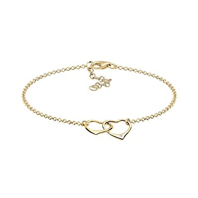 DIAMORE Armband damer hjärta motiv filigran med diamant (0,02 ct.) av 925 sterlingsilver DIAMORE Armband damer hjärta motiv filigran med diamant (0,02 ct.) av 925 sterlingsilver