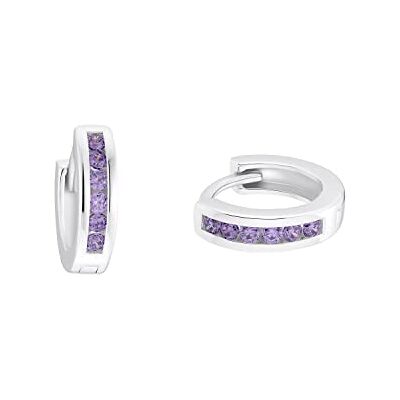 Prinzessin Lillifee Hoop örhängen 925 sterlingsilver barnörhängen för flickor, med zirconia synth., 1,2 cm, silver, kommer i smyckespresentask, 2036437 Prinzessin Lillifee Hoop örhängen 925 sterlingsilver barnörhängen för flickor, med zirconia synth., 1,2 cm, silver, kommer i smyckespresentask, 2036437