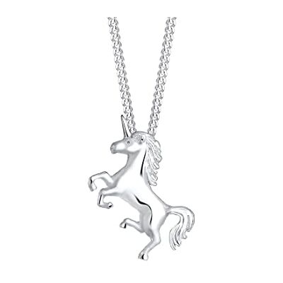 Elli Damhalsband enhörning Magic i 925 sterlingsilver, fasettad slipning Elli Damhalsband enhörning Magic i 925 sterlingsilver, fasettad slipning
