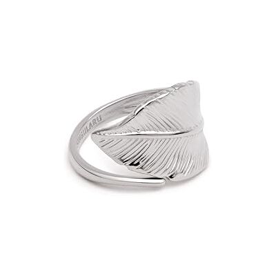 SINGULARU Hoja-ring stål- eller stålringar med 18k guldpläterad finish justerbar ring med bladmotiv en storlek olika ytbehandlingar smycken för kvinnor, One Size, Rostfritt stål, Ingen SINGULARU Hoja-ring stål- eller stålringar med 18k guldpläterad finish justerbar ring med bladmotiv en storlek olika ytbehandlingar smycken för kvinnor, One Size, Rostfritt stål, Ingen