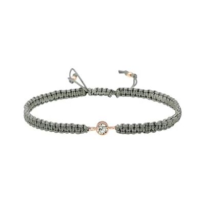 Elli Damarmband textil- solitära knutar 925 silver kristall vit 16 cm e silver, colore: GRÅ, cod. 0205661217_16 Elli Damarmband textil- solitära knutar 925 silver kristall vit 16 cm e silver, colore: GRÅ, cod. 0205661217_16