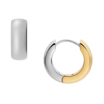 Fossil dam guldton rostfritt stål med ringstängning örhängen, En storlek, Sterlingsilver, Ingen ädelsten Fossil dam guldton rostfritt stål med ringstängning örhängen, En storlek, Sterlingsilver, Ingen ädelsten