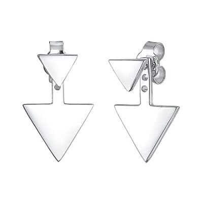 Elli 925 sterling silver örhängen triangel geo look bas, Silver, Ohne Elli 925 sterling silver örhängen triangel geo look bas, Silver, Ohne