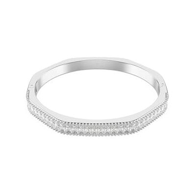 Swarovski Matrix armring, Baguette skärning, Octagon form, Vit, Rhodium pläterad, M Swarovski Matrix armring, Baguette skärning, Octagon form, Vit, Rhodium pläterad, M