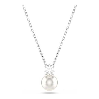 Swarovski Matrix hänge, Kristallpärla, Rundskuren, Vit, Rhodiumpläterad Swarovski Matrix hänge, Kristallpärla, Rundskuren, Vit, Rhodiumpläterad