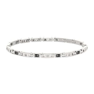 Breil Ceramic Brick stålarmband för män, Longueur : 22 cm, Rostfritt stål, Cubic Zirconia Breil Ceramic Brick stålarmband för män, Longueur : 22 cm, Rostfritt stål, Cubic Zirconia