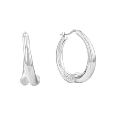 Calvin Kvinnors CK SPIRAL Collection Hoop Örhängen i rostfritt stål 35000768 Calvin Kvinnors CK SPIRAL Collection Hoop Örhängen i rostfritt stål 35000768
