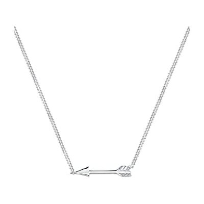 Elli kvinnors 925 sterlingsilver Xilion skuren pil halsband, Sterlingsilver Elli kvinnors 925 sterlingsilver Xilion skuren pil halsband, Sterlingsilver