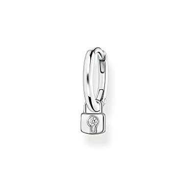 THOMAS SABO boucles d'oreilles créoles simples avec pendentif serrure en argent sterling 925 CR700-051-14 THOMAS SABO boucles d'oreilles créoles simples avec pendentif serrure en argent sterling 925 CR700-051-14