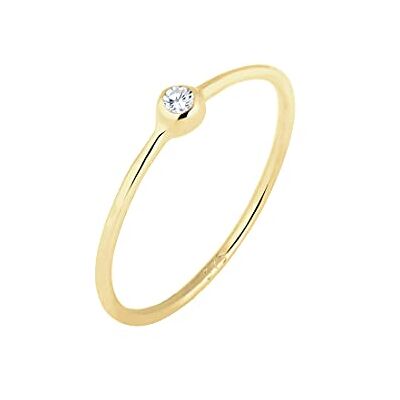 Elli PREMIUM ring damer solitär med zirkoniumkristall i 375 gult guld, 56 EU, Kristall, Kubisk zirkonia Elli PREMIUM ring damer solitär med zirkoniumkristall i 375 gult guld, 56 EU, Kristall, Kubisk zirkonia