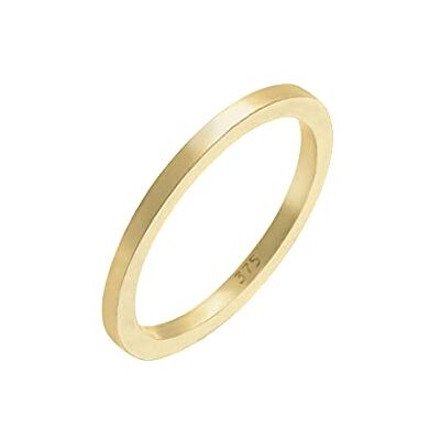 Elli PREMIUM ring damer basic klassisk vigselring i 375 gult guld, 52 EU, fasettad slipning, Utan Elli PREMIUM ring damer basic klassisk vigselring i 375 gult guld, 52 EU, fasettad slipning, Utan