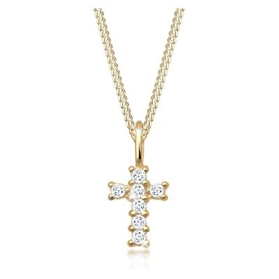 Elli Halsband damer kors religion tro symbol Topas i 585 gult guld, 450, Guld, Topas Elli Halsband damer kors religion tro symbol Topas i 585 gult guld, 450, Guld, Topas