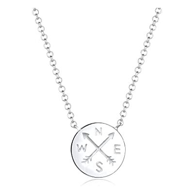 Elli Halskedja kompass resetrend 925 sterlingsilver, 45 cm, Sterlingsilver Elli Halskedja kompass resetrend 925 sterlingsilver, 45 cm, Sterlingsilver