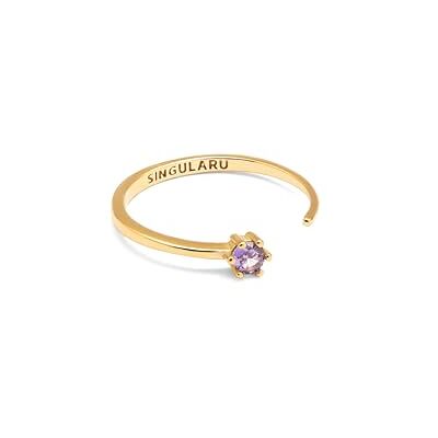 SINGULARU Sophie Ring Justerbar ring 925 sterlingsilver med 18 karat guldpläterad finish. eller Rhodium En storlek Smycken för kvinnor Tillverkad i Spanien, One Size, Silver, Ingen SINGULARU Sophie Ring Justerbar ring 925 sterlingsilver med 18 karat guldpläterad finish. eller Rhodium En storlek Smycken för kvinnor Tillverkad i Spanien, One Size, Silver, Ingen
