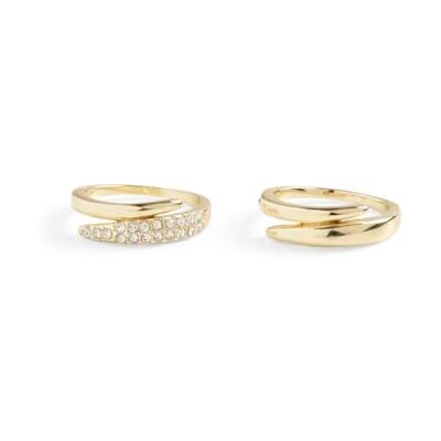 PIECES FPPIKKA N 2-pack ring pläterad, Mässing, ingen uppgift PIECES FPPIKKA N 2-pack ring pläterad, Mässing, ingen uppgift