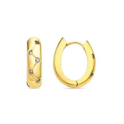 LUXENTER örhängen med 18k guldfinish – grön, metall, ingen ädelsten, pärlor, metall, ingen ädelsten, Pequeños, Metall, Ingen ädelsten LUXENTER örhängen med 18k guldfinish – grön, metall, ingen ädelsten, pärlor, metall, ingen ädelsten, Pequeños, Metall, Ingen ädelsten